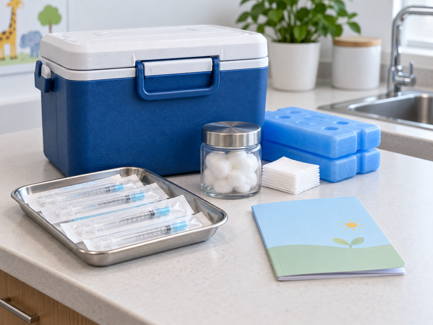 Immunization supplies and child health record